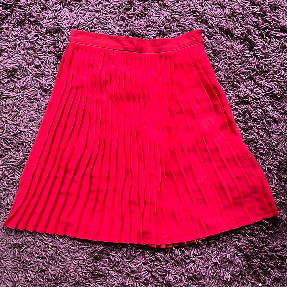 Red Chiffon Skirt American Apparel Medium